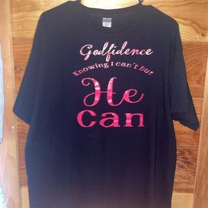 Gildan Black and Red Graphic Tee